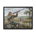 Duck Hunter & Catahoula Leopard Dog | Textured South Louisiana Swamp Acrylic Painting