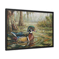 Swamp Serenity: Duck & Cypress Framed Canvas