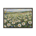 Spring Eternal: Wildflower Meadow & Rolling Hills Framed Canvas