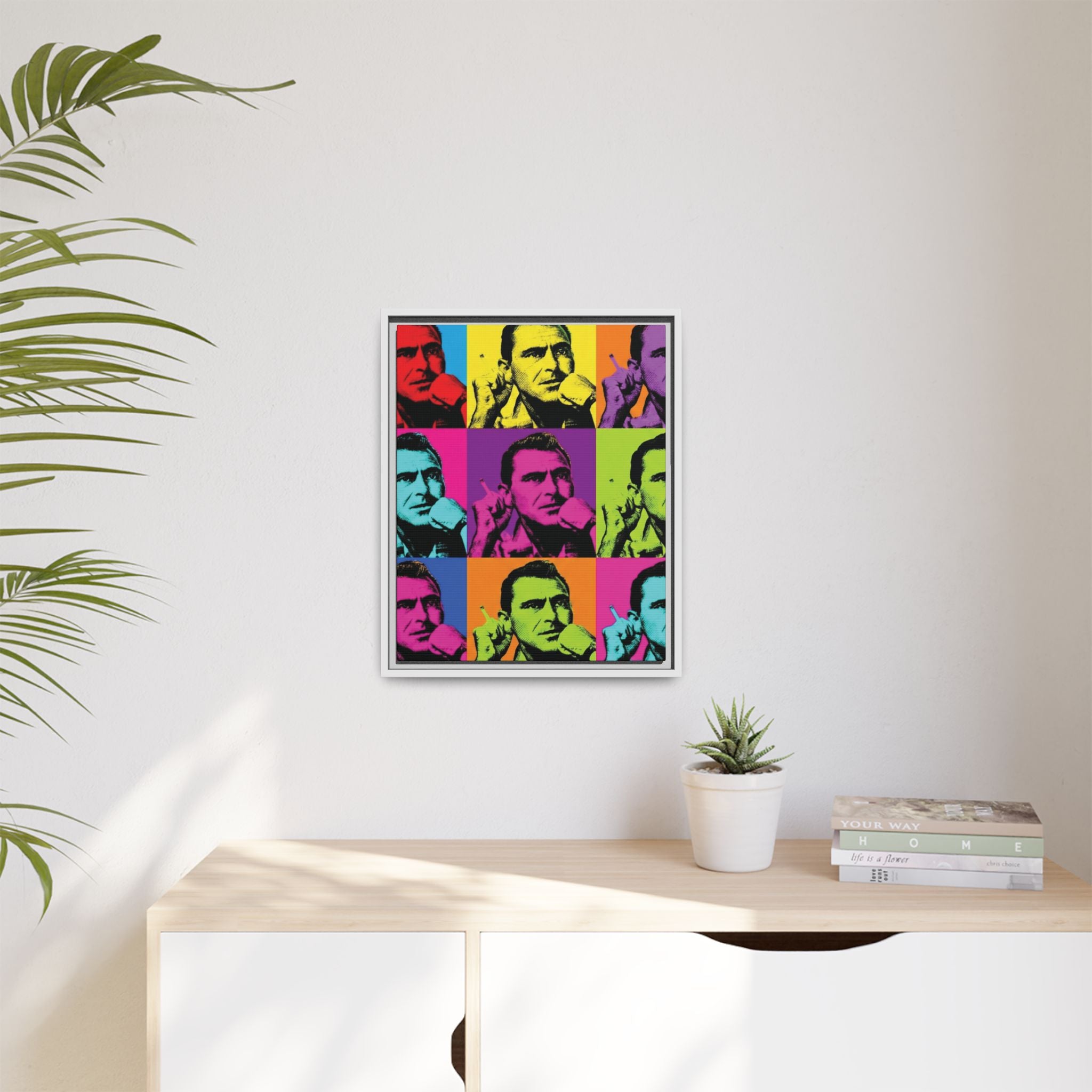 Twilight Zone Pop Art Grid Framed Canvas